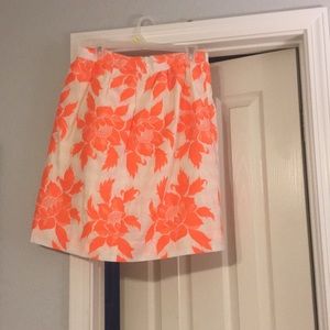 Jcrew factory neon orange skirt